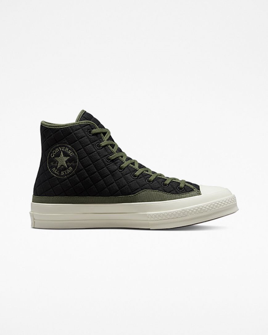 Men\'s Converse Chuck 70 Quilted High Top Shoes Black | AU E4106O